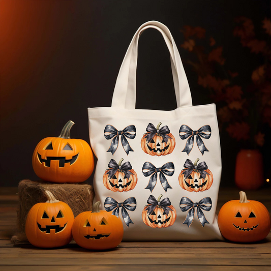 Pumpkin Bows Tote Bag